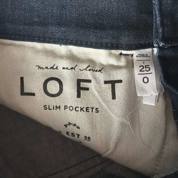 Loft Skinny Slim Pocket Jeans Style 529321 Size 25P EUC - Picture 4 of 10